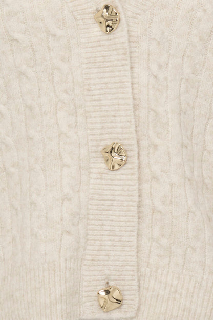 Byoung Margrite V Neck Cable knit cardigan 20819515
