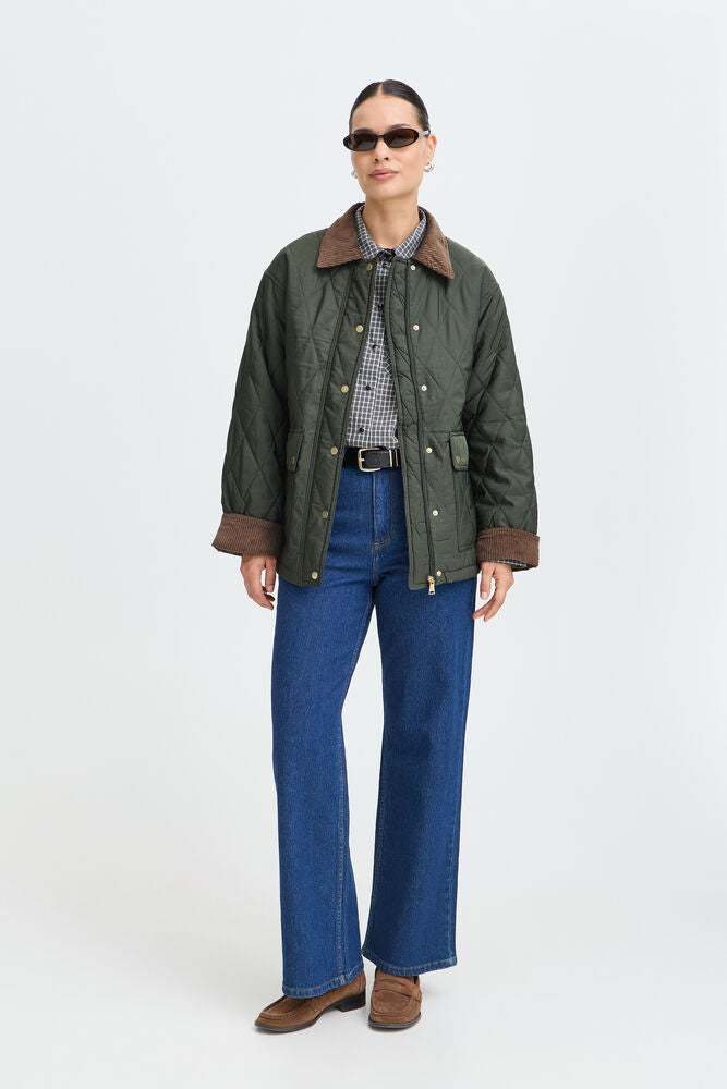 Byoung Bellini Quilted Jacket with Cord Collar and Cuffs 20819092