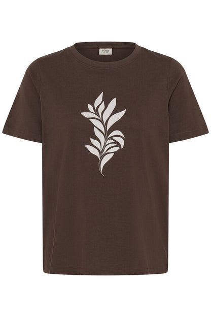 Fransa Pure Cotton Round Neck Short Sleeve T Shirt 20618507