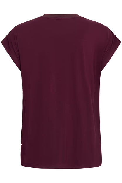 Fransa Zolana Short-Sleeve Sequin Top