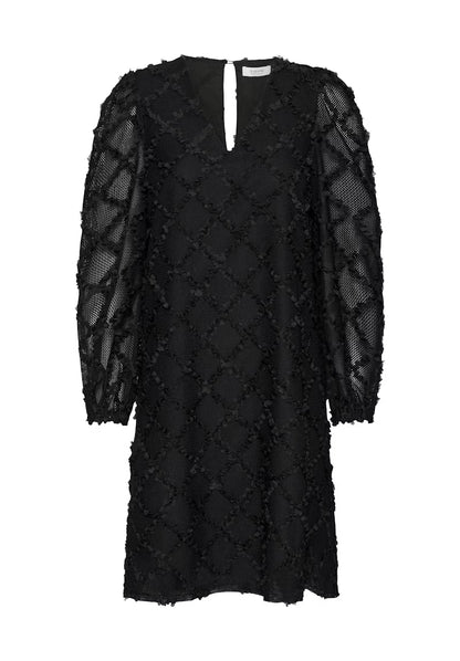 Byoung Black V neck Textured dress