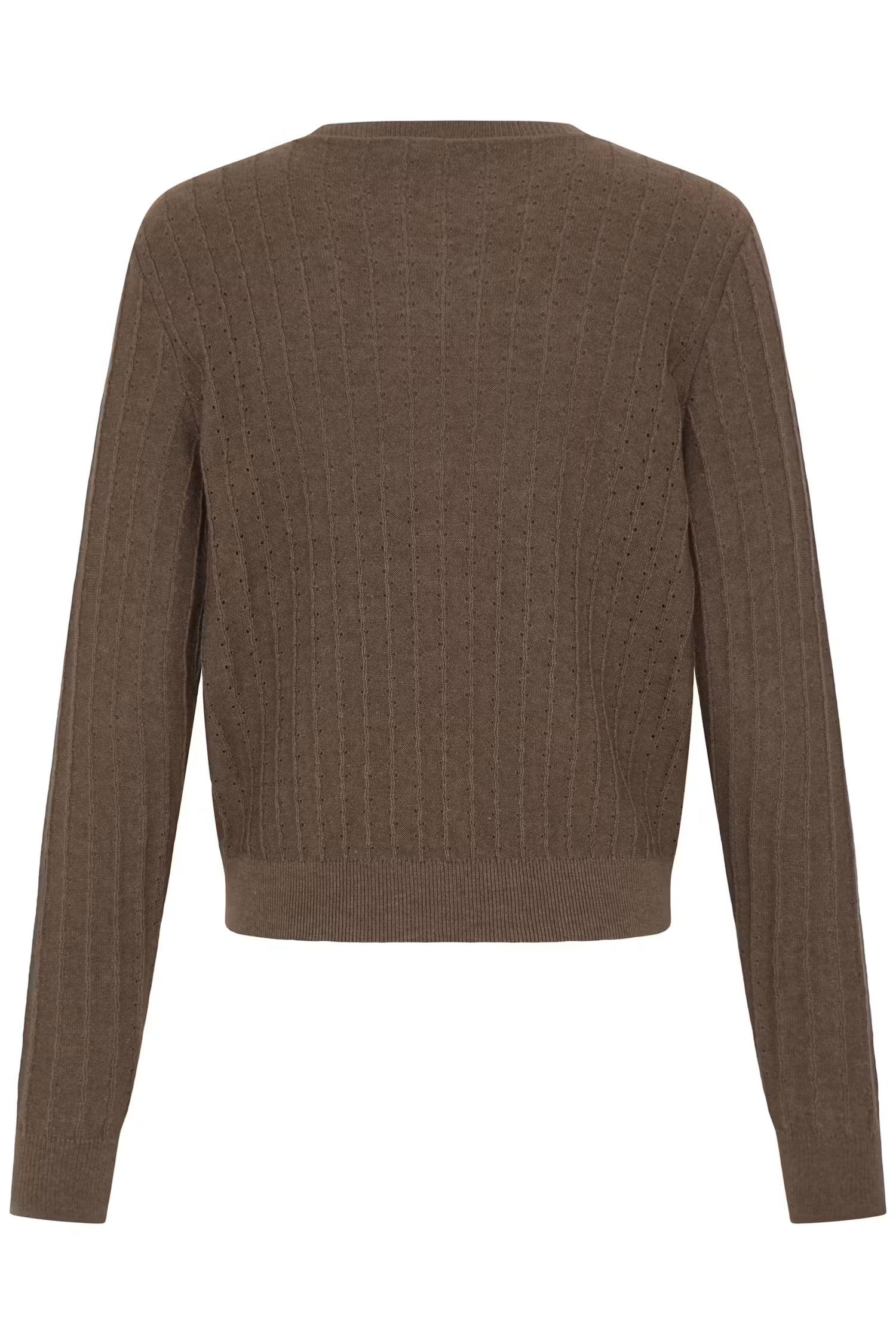 Fransa Cotton pointelle knit sweater 20618013