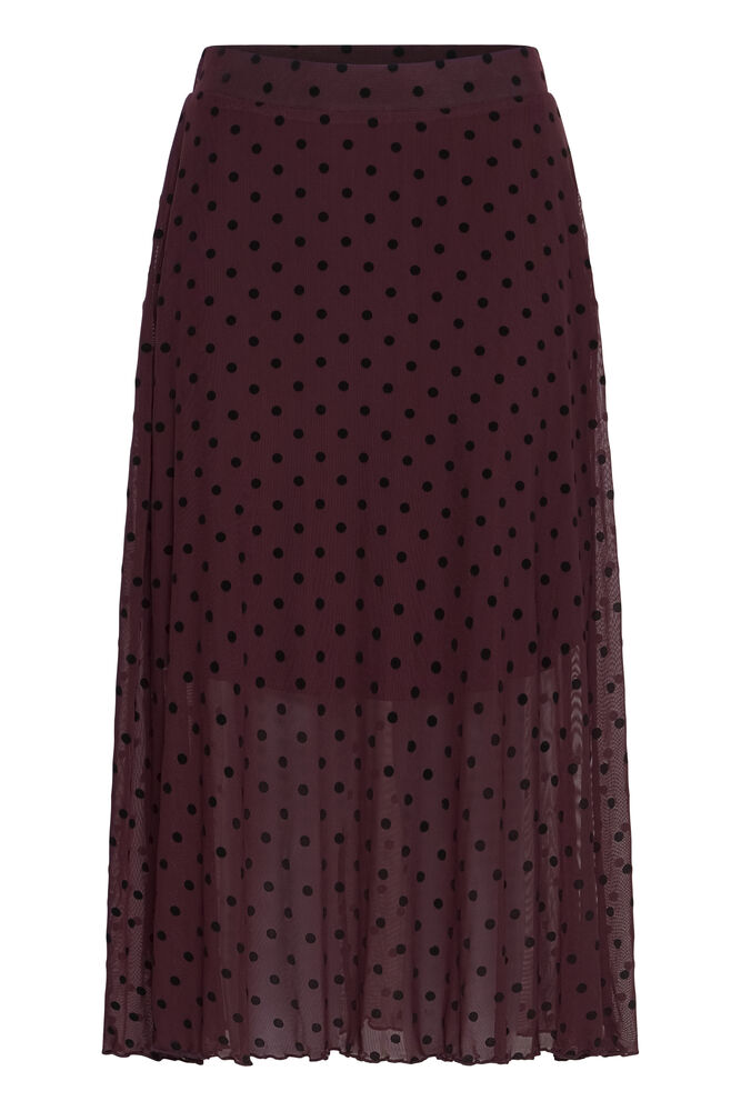 Fransa Mesh Midi Skirt on Port Royal with Black Polka Dot