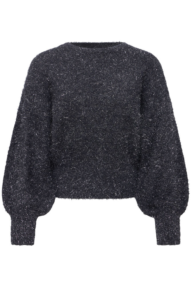 Byoung Mitura Fluffy Black Jumper with Silver Shimmer