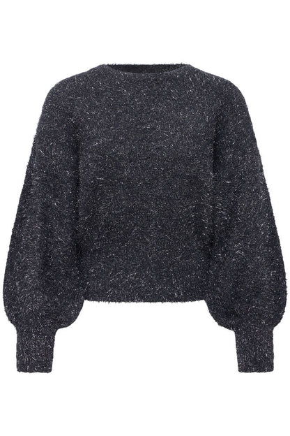Byoung Mitura Fluffy Black Jumper with Silver Shimmer