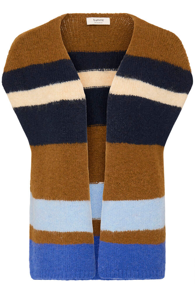 Byoung Knit waistcoat in Tan stripe 20819365