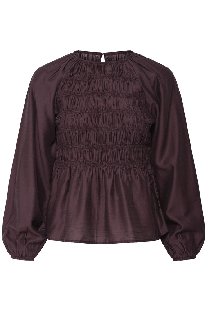 Byoung Shirred Blouse in Fudge 20819718