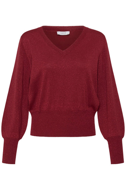 Byoung V-Neck Lurex Jumper with long Sleeves