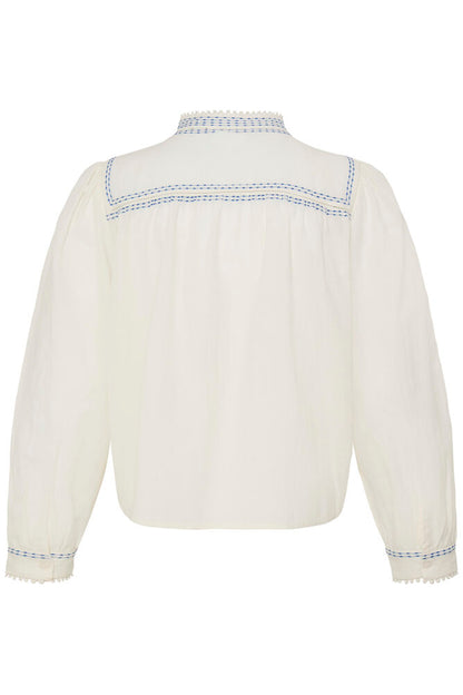 Byoung High Collar shirt with contrast stitching 20819313
