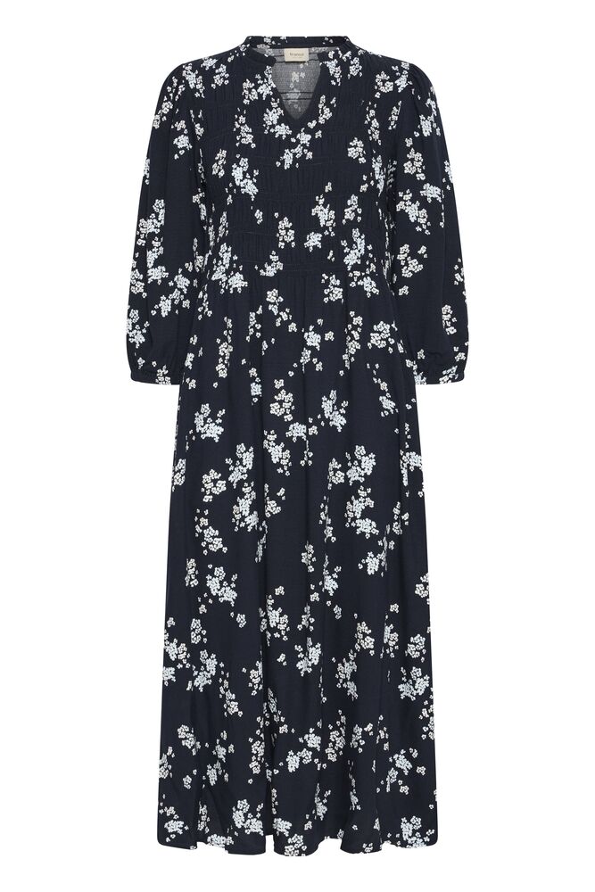 Fransa Navy Printed Midi Dress with 3/4 sleeve 20613512 2026