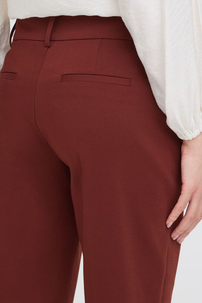 Fransa Tessa full length trousers in Run Raisin 20615861