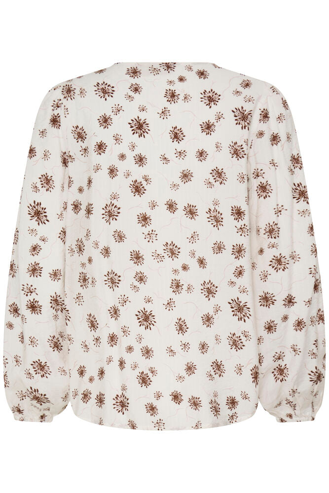 Fransa long sleeve blouse in Rum Raisin Print 20618053