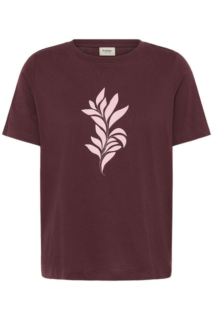Fransa Pure Cotton Round Neck Short Sleeve T Shirt 20618507