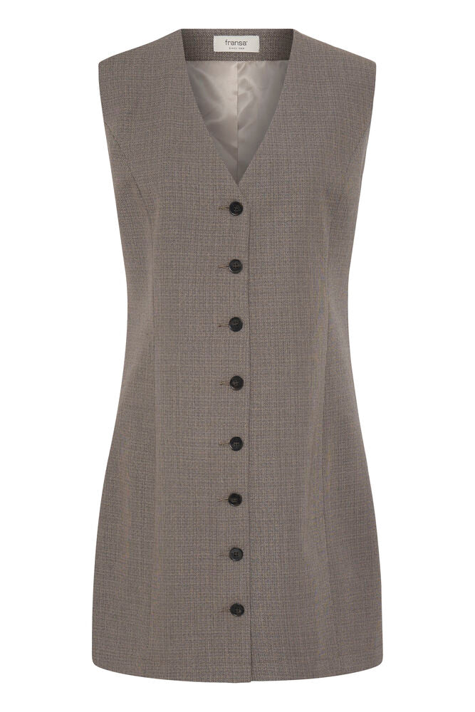 Fransa V neck Pinafore Dress 20618444