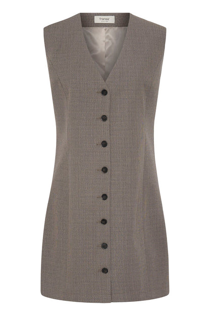 Fransa V neck Pinafore Dress 20618444
