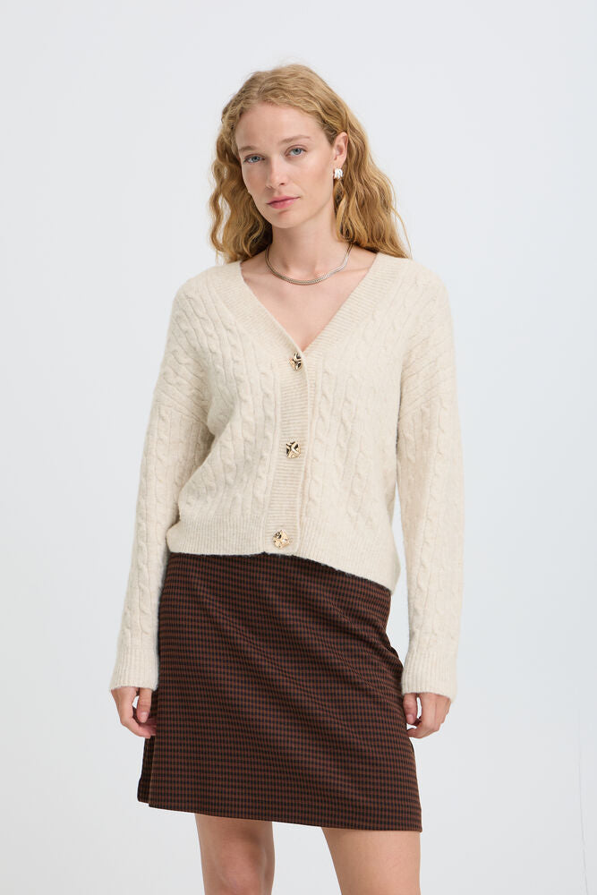 Byoung Margrite V Neck Cable knit cardigan 20819515