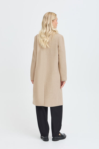 Byoung Wool blend Classic Coat in Sand Melange 20819165