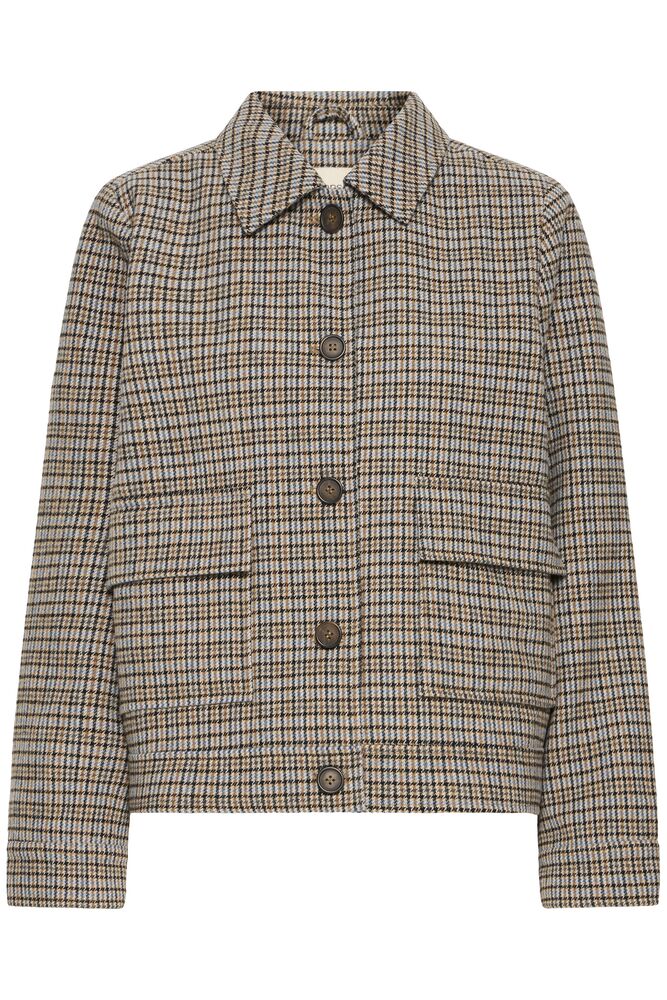 Fransa Antoinette Short Check Jacket