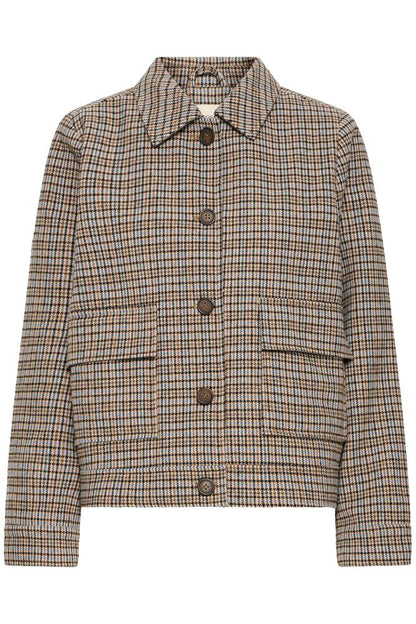 Fransa Antoinette Short Check Jacket