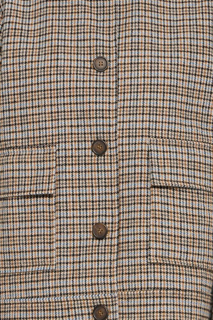 Fransa Antoinette Short Check Jacket