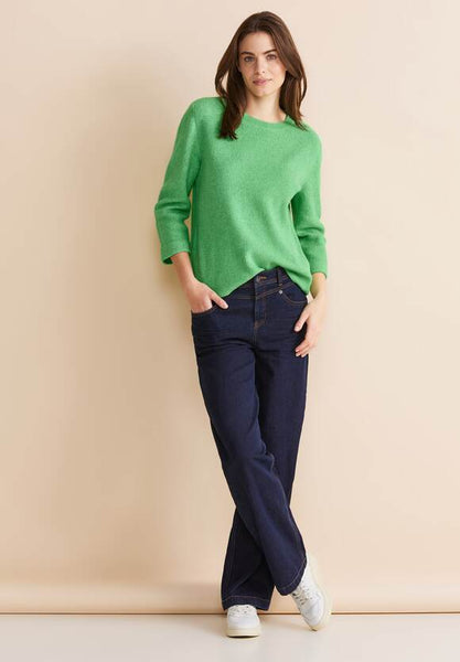Street One Round neck sweater in blue or green 02669