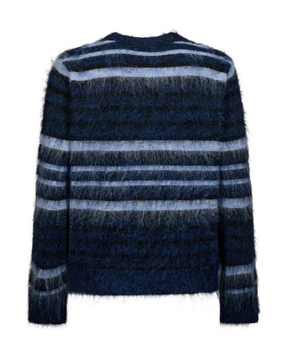 Free/Quent featheryarn roundneck jumper with stripes 211719
