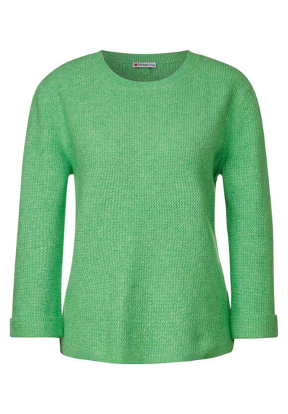 Street One Round neck sweater in blue or green 02669