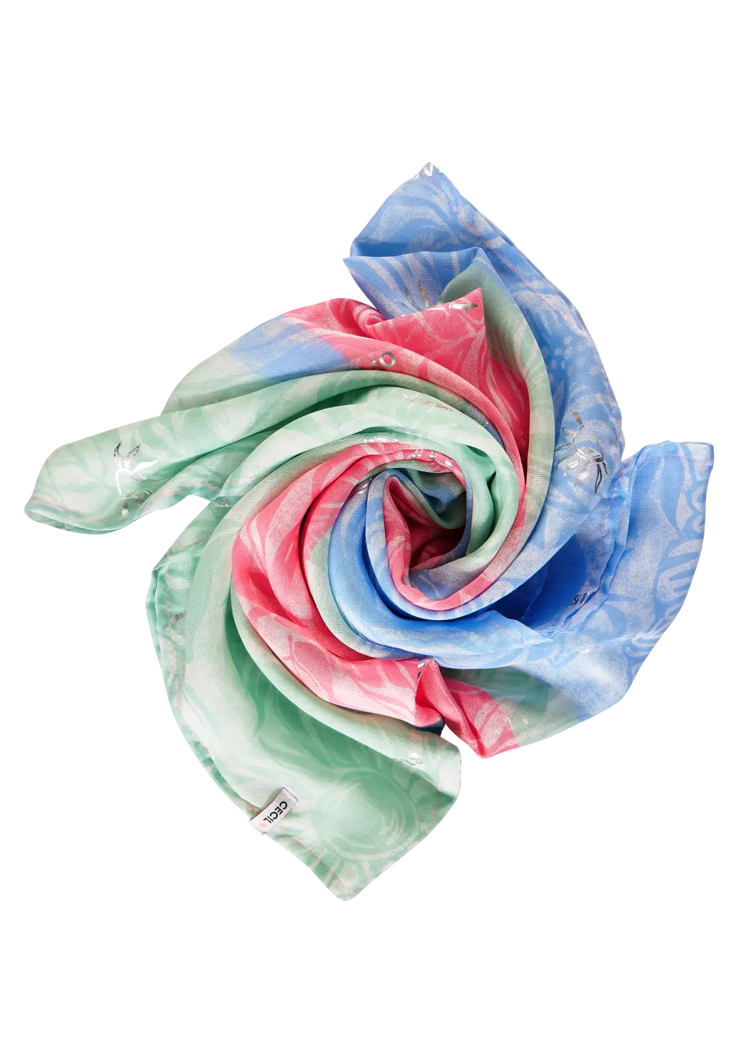Cecil summer pastel foil print scarf 572123