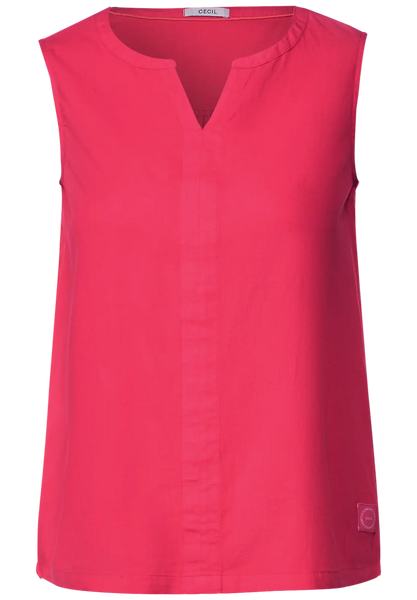 Cecil pink sleeveless linen top 343757