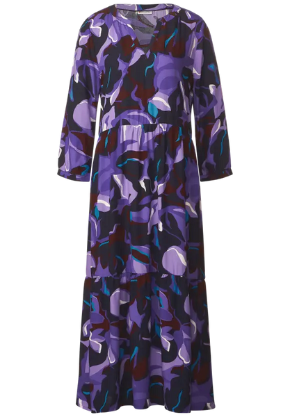 Street One Midi Dress in purple print
