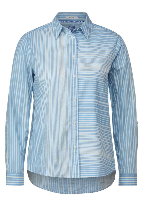 Cecil Blue stripe Cotton Shirt with adjustable sleeve344456