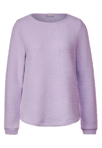 Street One fluffy knit in cream or lilac  320580