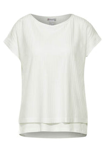 Street One 2 in 1 fine mesh top White 321318