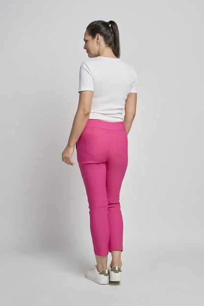 Pinns Tummy Control stretch Ankle Grazer Trousers with Button Down Feature 579Ct