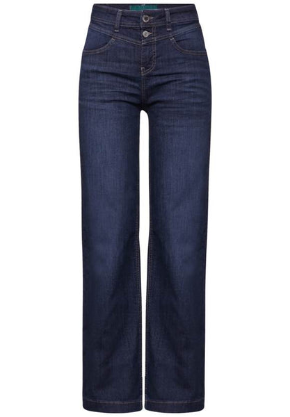 Street One 28" Dark Denim Wide leg jeans 377474 New