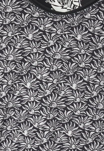 Cecil minimal print cotton t shirt in grey or green 320046