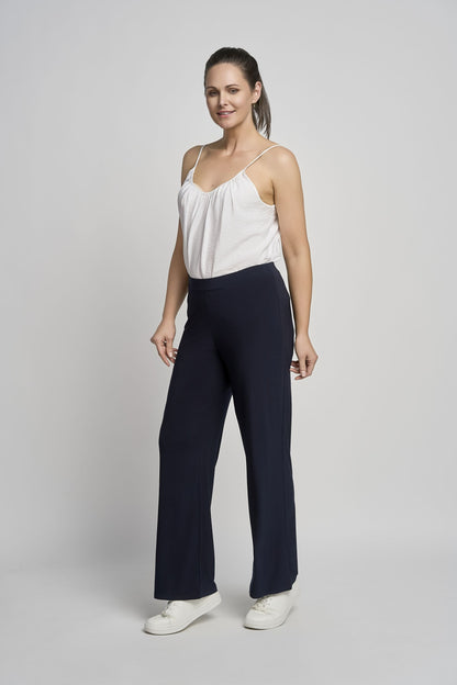 Pinns Jersey Wide leg pull on trousers in black or Navy 30" leg  645T 2026