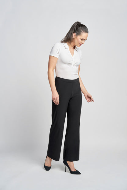 Pinns Jersey Wide leg pull on trousers in black or Navy 30" leg  645T 2026