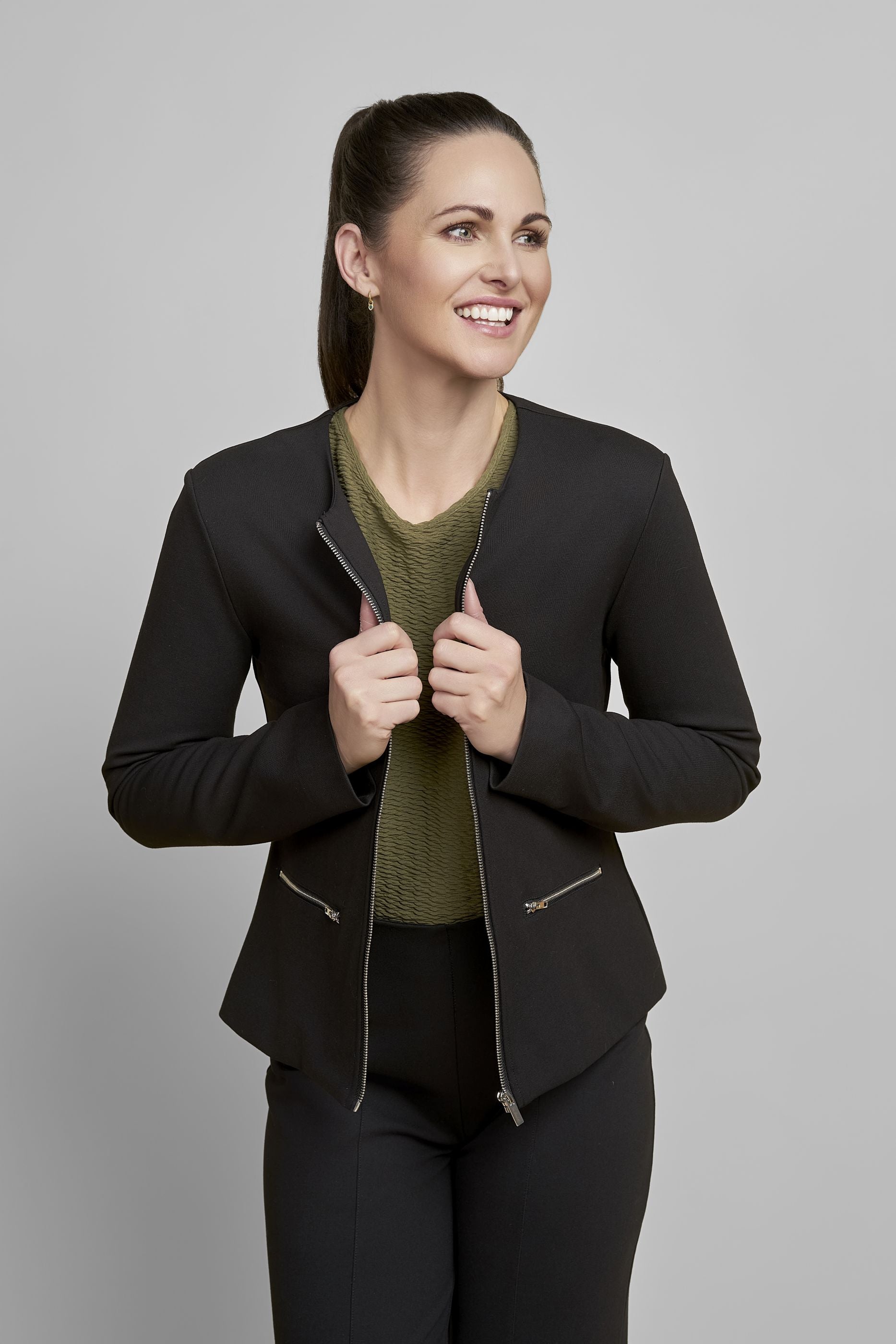 Pinns smart Ponte Jacket with Zips 709Jk