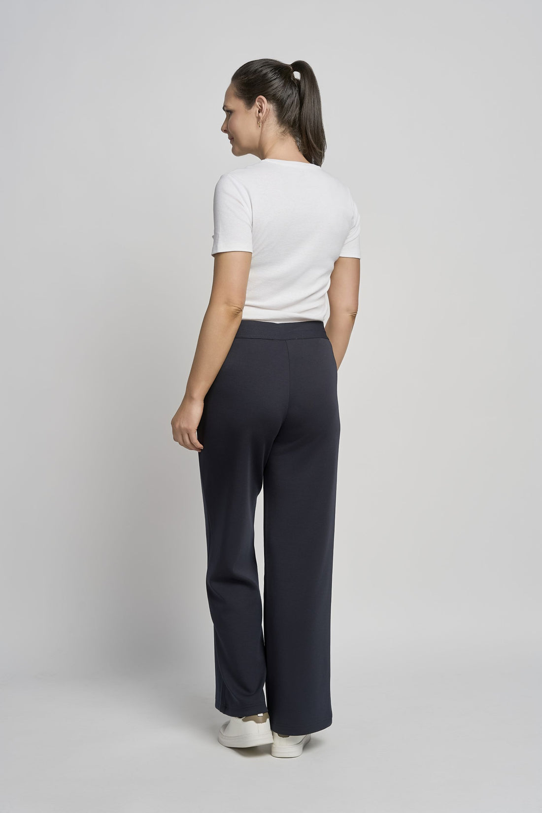 Pinns Supersoft straight leg trousers in navy 729T