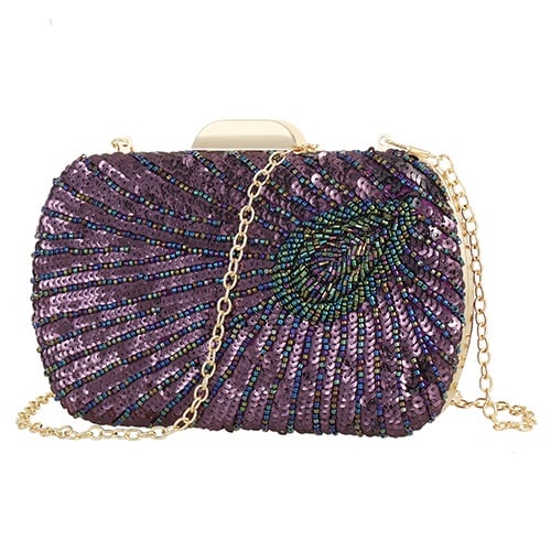 Peacock embellished clutch Bag.