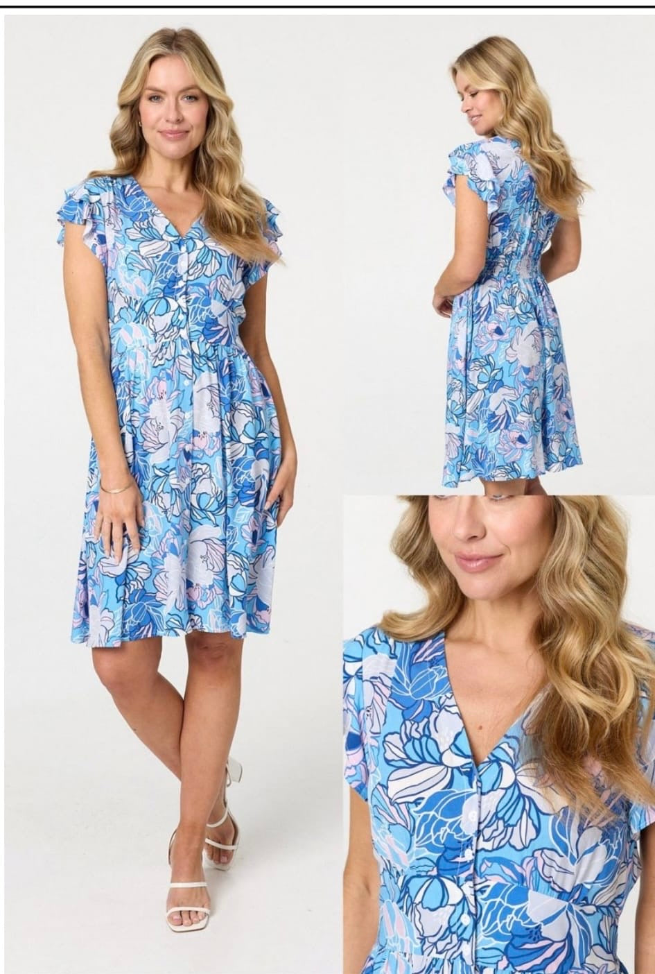 Stella Morgan  V neck summer dress with pockets D179527