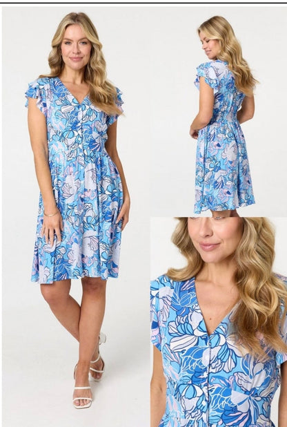 Stella Morgan  V neck summer dress with pockets D179527