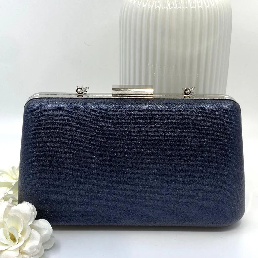 Silver hard clutch bag hotsell