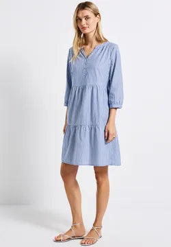 Street One Cotton Candy stripe dress with silver shimmer 144560