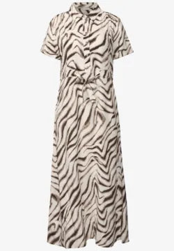 Street One Printed Shirt dress with tie belt and pockets 144565