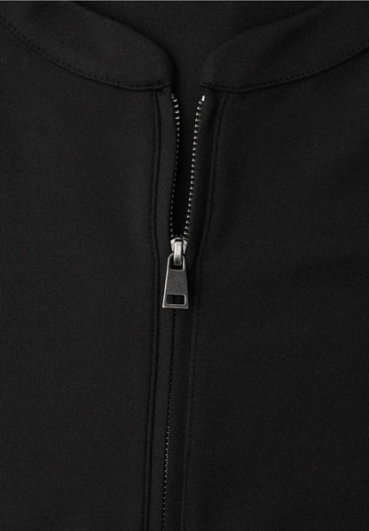 Street One Jersey Knee Length Dress with zip in black 144701