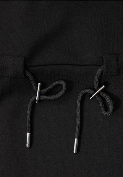 Street One Jersey Knee Length Dress with zip in black 144701