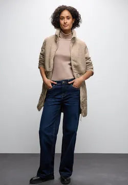 Street One Teddy coat with quilted bottom
