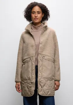 Street One Teddy coat with quilted bottom